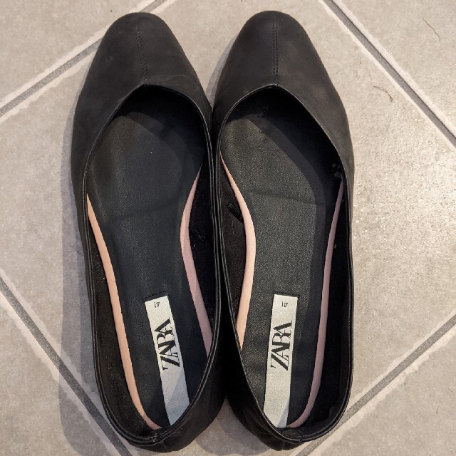 ZARA(ザラ)の最終値下げ⭐ソフトレザーバレエシューズ　41 レディースの靴/シューズ(ハイヒール/パンプス)の商品写真
