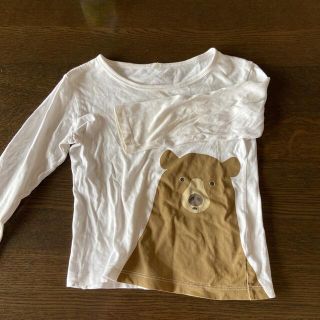 ムジルシリョウヒン(MUJI (無印良品))の無印　クマ　長袖Tシャツ　100(Tシャツ/カットソー)