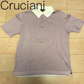 クルチアーニ(Cruciani)のクルチアーニ　イタリア製　半袖コットンポロシャツ　ラベンダー(ポロシャツ)