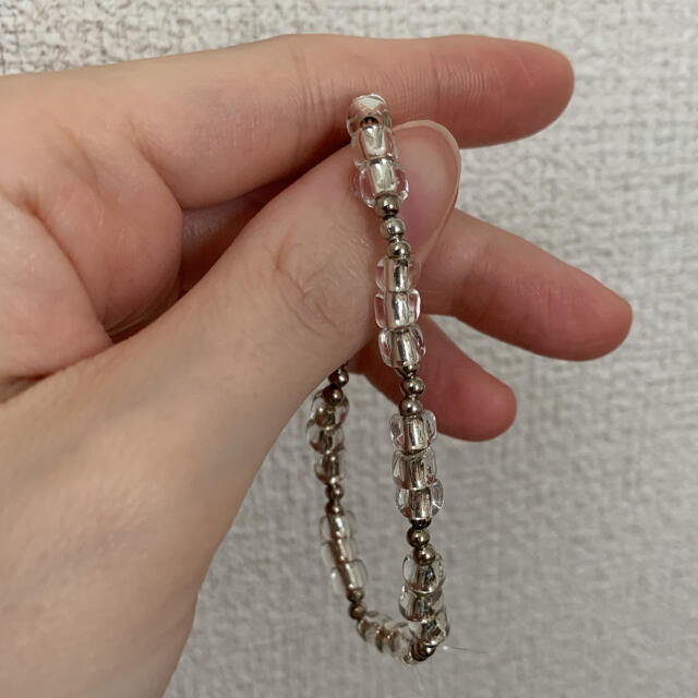 ZARA(ザラ)のシルバーアクセサリー　ブレスレット　ビーズアクセサリー　韓国 ハンドメイドのアクセサリー(ブレスレット/バングル)の商品写真