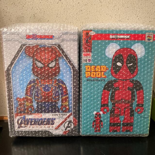 【ラッピング不可】 SPIDER IRON BE@RBRICK - TOY MEDICOM DEADPOOL 400% 100% その他