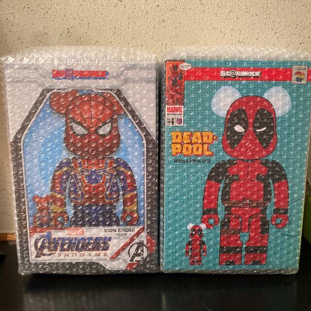 BE@RBRICK IRON SPIDER DEADPOOL 100% 400%