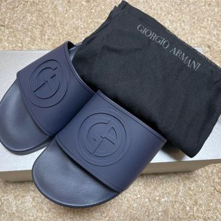 ジョルジオアルマーニ(Giorgio Armani)の★超破格セール★ ジョルジオアルマーニ　ロゴ　ラバー　サンダル(サンダル)