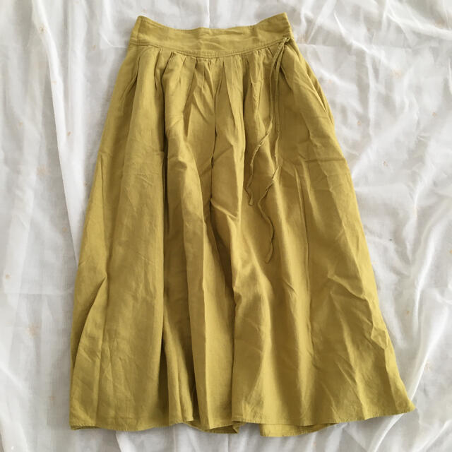 SLOBE IENA スローブイエナ タックロングスカート イエロー