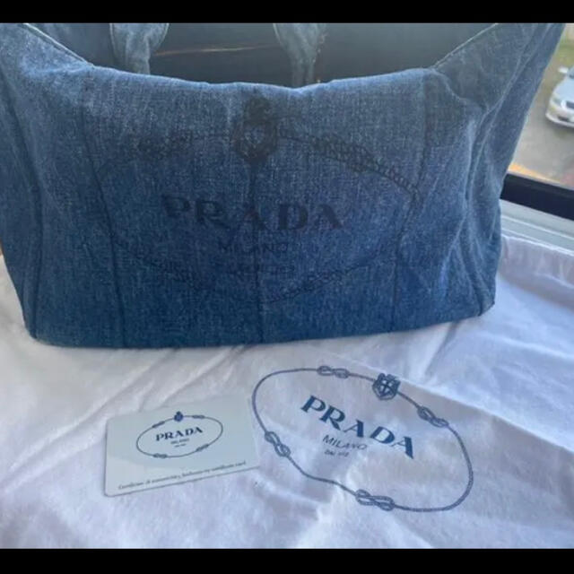 PRADA(プラダ)のプラダ　カナパ  トート　デニム　Lサイズ レディースのバッグ(トートバッグ)の商品写真