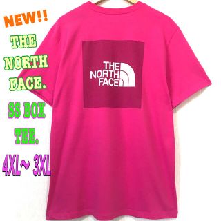 ザノースフェイス(THE NORTH FACE)の超ビッグ☆ 4XL ~  3XL 新品 ノースフェイス BOX Tシャツ ピンク(Tシャツ/カットソー(半袖/袖なし))