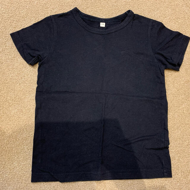 MUJI (無印良品)(ムジルシリョウヒン)の無印良品MUJI⭐️110cm。ネイビーカラーTシャツ。USED キッズ/ベビー/マタニティのキッズ服男の子用(90cm~)(Tシャツ/カットソー)の商品写真