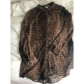 エイチアンドエム(H&M)のh&m ヒョウ柄シアーシャツ(シャツ/ブラウス(長袖/七分))