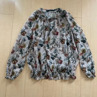 ザラ(ZARA)のZARA シフォンカットソー(カットソー(長袖/七分))