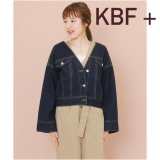 ケービーエフプラス(KBF+)のレディスブルゾン(KBF+　Vネックデニムジャケット)／KBF（KBF）(ブルゾン)