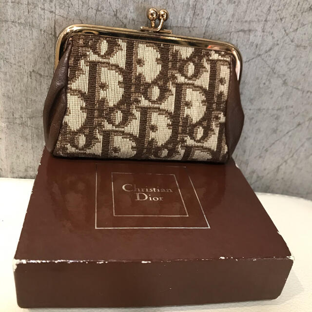 Dior クリスチャン ディオール トロッター柄 財布 がま口小銭入 極美品☆