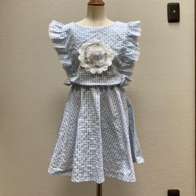 最終値下げ＊夢かわいい＊ギンガムチェック　ワンピース キッズ/ベビー/マタニティのキッズ服女の子用(90cm~)(ワンピース)の商品写真