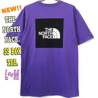 ザノースフェイス(THE NORTH FACE)のペッペさん専用 新品 ノースフェイス BOX Tシャツ パープル紫 L ~ M(Tシャツ/カットソー(半袖/袖なし))