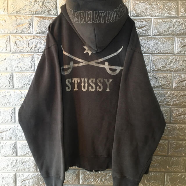 STUSSY(ステューシー)のステューシー STUSSY グレー系 ジップパーカー スウェット パーカー L メンズのトップス(パーカー)の商品写真