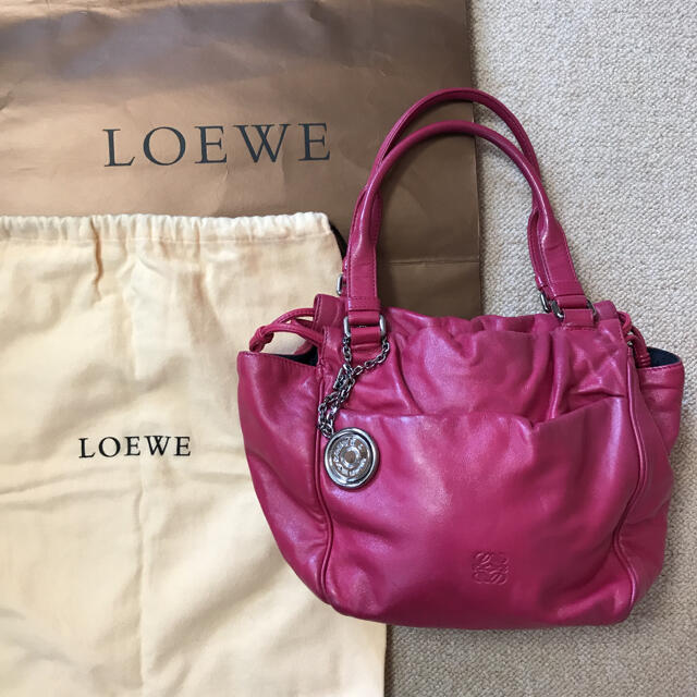 LOEWE ロエベ　ナッパ　ハンドバッグ　ピンク