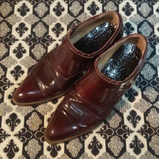 vintage western heel shoes(ドレス/ビジネス)