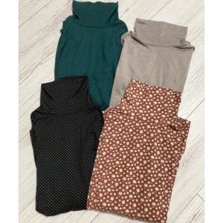 ユニクロ(UNIQLO)のユニクロ　UNIQLO ヒートテック　インナー　タートルネック　長袖　セット　M(アンダーシャツ/防寒インナー)