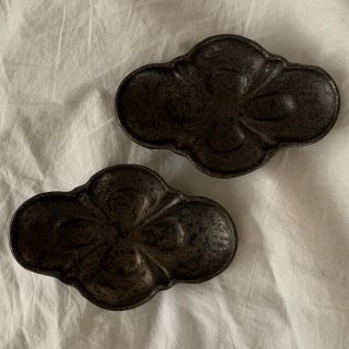 安福由美子 足つき 木瓜 豆皿 小皿 2枚セット(食器)