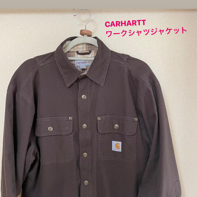 Carhartt カーハート　大人気ワークシャツジャケット　ブラウン