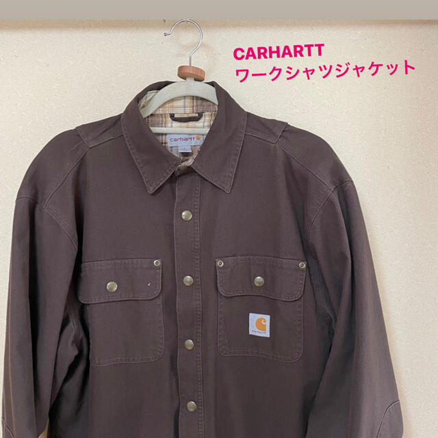 carhartt(カーハート)のCarhartt カーハート　大人気ワークシャツジャケット　ブラウン メンズのジャケット/アウター(その他)の商品写真