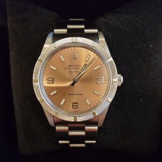 ロレックス(ROLEX)の中古超美品 ロレックス エアキング 14010 ピンク369 エンタンベゼル(腕時計(アナログ))