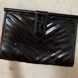 ヴィンテージ　YSL　イヴ・サンローラン　レザー　クラッチバッグ