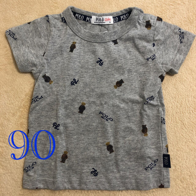 POLO RALPH LAUREN(ポロラルフローレン)のポロベア　総柄　グレー　90 キッズ/ベビー/マタニティのベビー服(~85cm)(Ｔシャツ)の商品写真