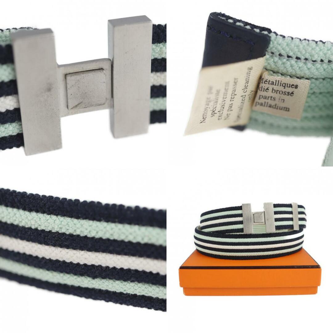 Hermes - HERMES エルメス Hロゴ ベルト コットン ポリエステル ゴム