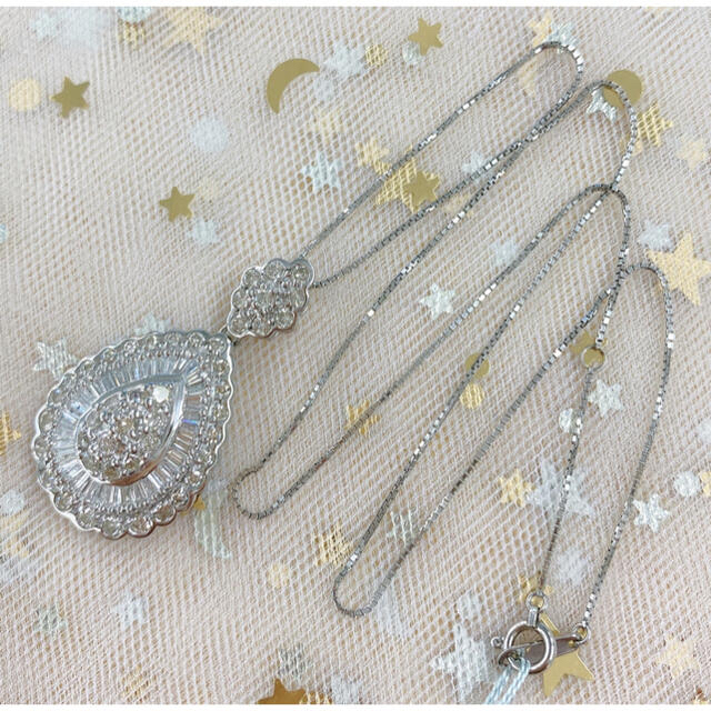 pt900/850 ダイヤモンドネックレス pt900/850 ダイヤモンドネックレス