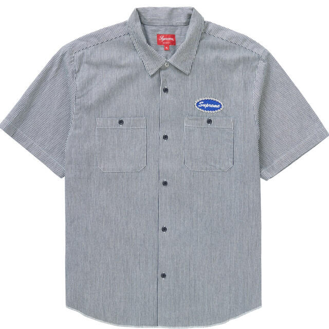 supreme Studded Patch S/S Work Shirt L