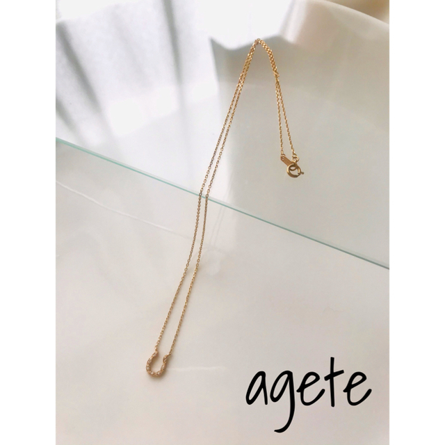agete - 【agete】10K YG ダイヤホースシュー ネックレスの通販 by