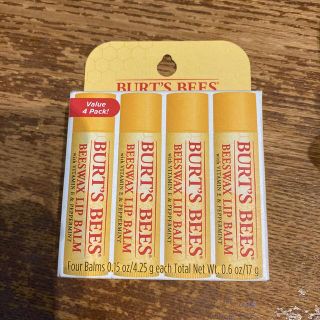 バーツビーズ(BURT'S BEES)のオーガニック　BURT'S BEE リップバーム4本(リップケア/リップクリーム)