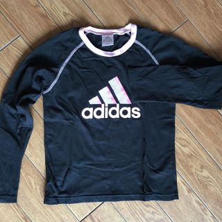 アディダス(adidas)の美品 キッズ アディダス Tシャツ 140 ブラック 女児(Tシャツ/カットソー)