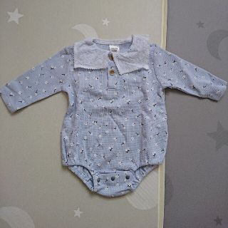 フタフタ(futafuta)の☆新品・未使用☆バースデイ ワッフル 花柄ロンパース(ロンパース)