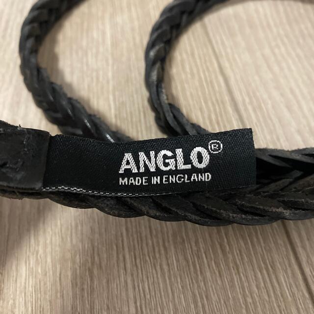 ホロスフェール　アンティークス様専用　ANGLO メッシュレザーベルト　ブラック レディースのファッション小物(ベルト)の商品写真