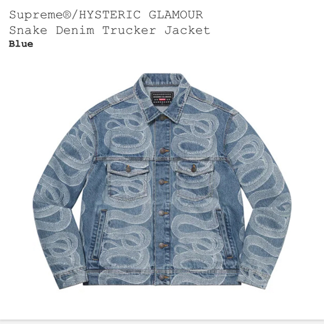 Supreme(シュプリーム)のSupreme Snake Denim Trucker Jacket メンズのジャケット/アウター(Gジャン/デニムジャケット)の商品写真