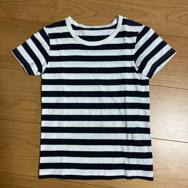 MUJI (無印良品)(ムジルシリョウヒン)の無印良品　ボーダーTシャツ & タンクトップ 2枚セット120cm キッズ/ベビー/マタニティのキッズ服男の子用(90cm~)(Tシャツ/カットソー)の商品写真