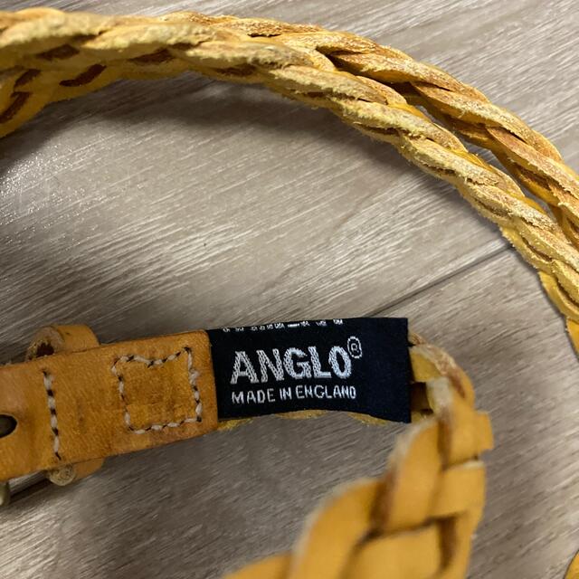ANGLOレザーベルト yellow レディースのファッション小物(ベルト)の商品写真