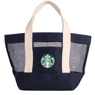 スターバックスコーヒー(Starbucks Coffee)のレア 台湾 スターバックス 限定商品 トートバッグ ネイビー 白(トートバッグ)