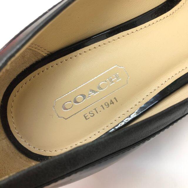COACH(コーチ)のコーチ パテント パンプス パテントレザー ブラック 37.5（約24cm） レディースの靴/シューズ(ハイヒール/パンプス)の商品写真