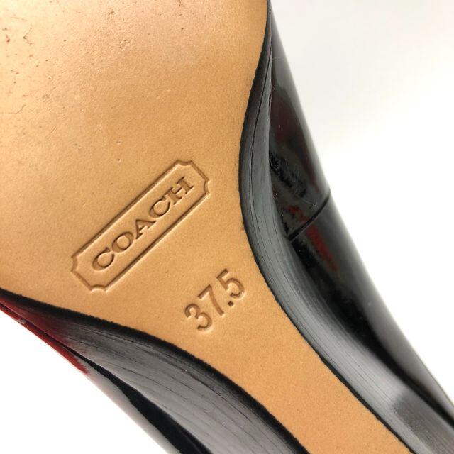 COACH(コーチ)のコーチ パテント パンプス パテントレザー ブラック 37.5（約24cm） レディースの靴/シューズ(ハイヒール/パンプス)の商品写真