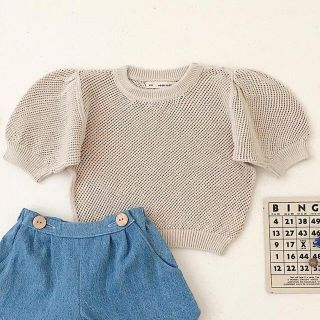 キャラメルベビー&チャイルド(Caramel baby&child )のsoor ploom    mini knit top MILK(ニット)