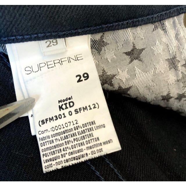 SUPERFINE(スーパーファイン)の【美品】SUPERFINE（ス－パーファイン）KID スリムジーンズ 紺 29 メンズのパンツ(デニム/ジーンズ)の商品写真