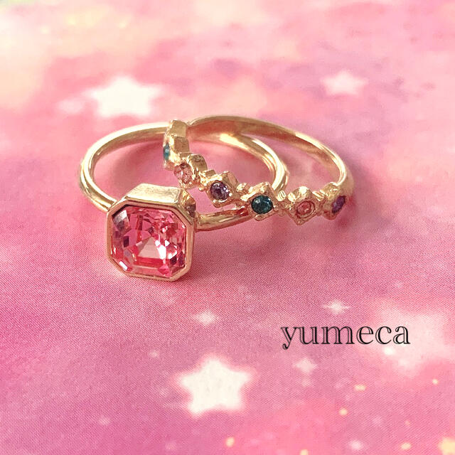 大粒スワロと華奢スワロ2連リング💍 レディースのアクセサリー(リング(指輪))の商品写真