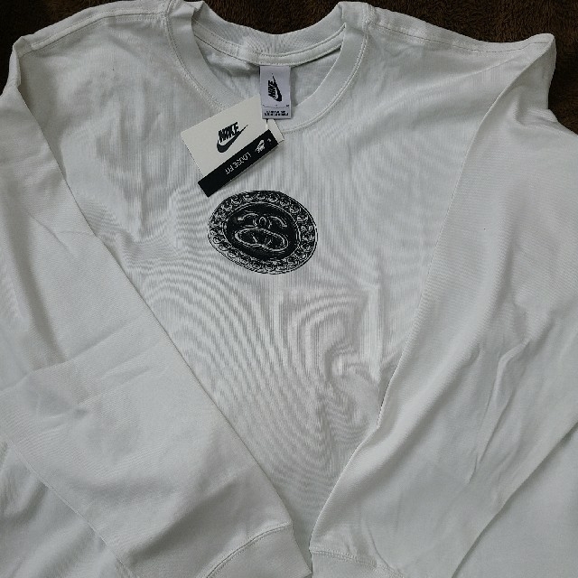 STUSSY NIKE SS LINK LS TEE WHITE ロンT 白 - Tシャツ/カットソー(七