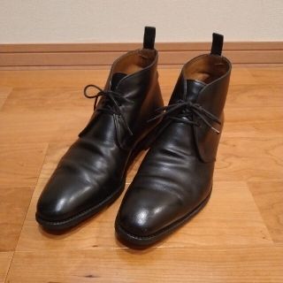 クロケットアンドジョーンズ(Crockett&Jones)の最終値下げ　トレーディングポスト チャッカブーツ 6 ブラック 黒 カルミナ(ドレス/ビジネス)