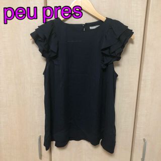 プープレ(peu pres)のpeu pres ノースリーブブラウス　フリル(シャツ/ブラウス(半袖/袖なし))