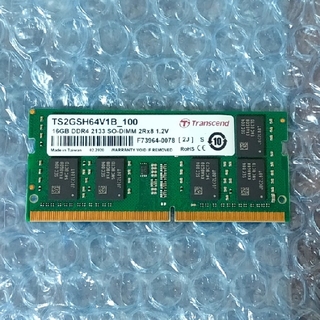 ノートPC用メモリ16G DDR4-2133(PC4-17000)の通販 by ゆか's shop｜ラクマ