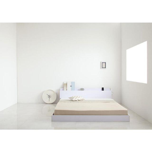 最安 新品 送料込 シングルベッド 棚コンセントマットレス保証付 ホワイト