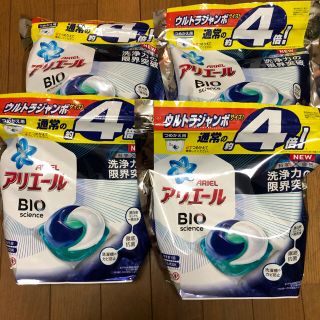 ピーアンドジー(P&G)のアリエールBIOジェルボール つめかえ超ジャンボサイズ 4袋(洗剤/柔軟剤)